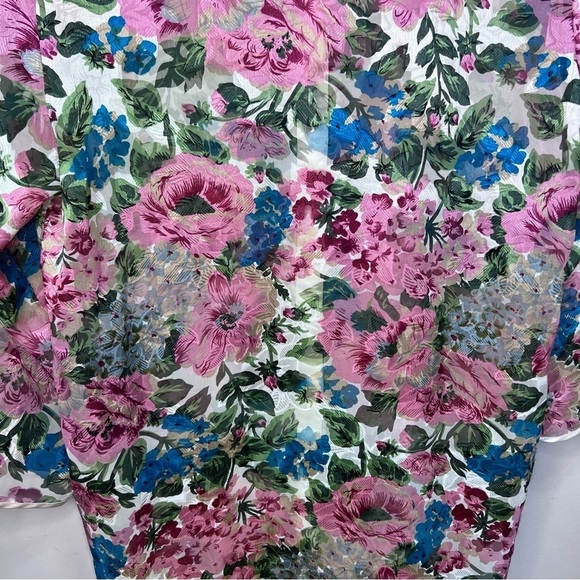 Victoria's Secret Gold Label Vintage Floral Shirt Dress Pajama Pink Size Small - Picture 11 of 15